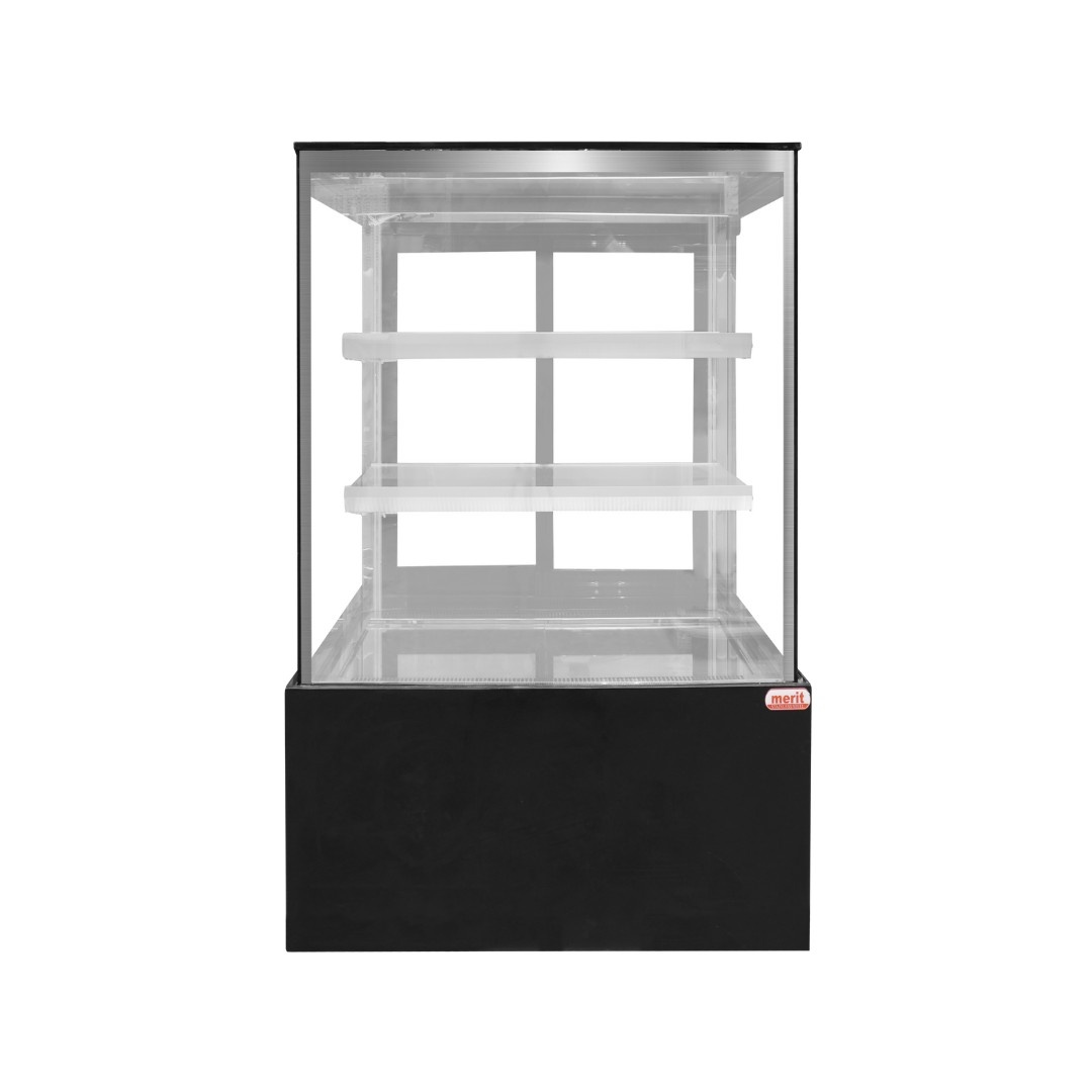 3 Layer Rectangular 3 Layer Rectangular Cake Showcase, Black Marble Base - Merit Stainless ...